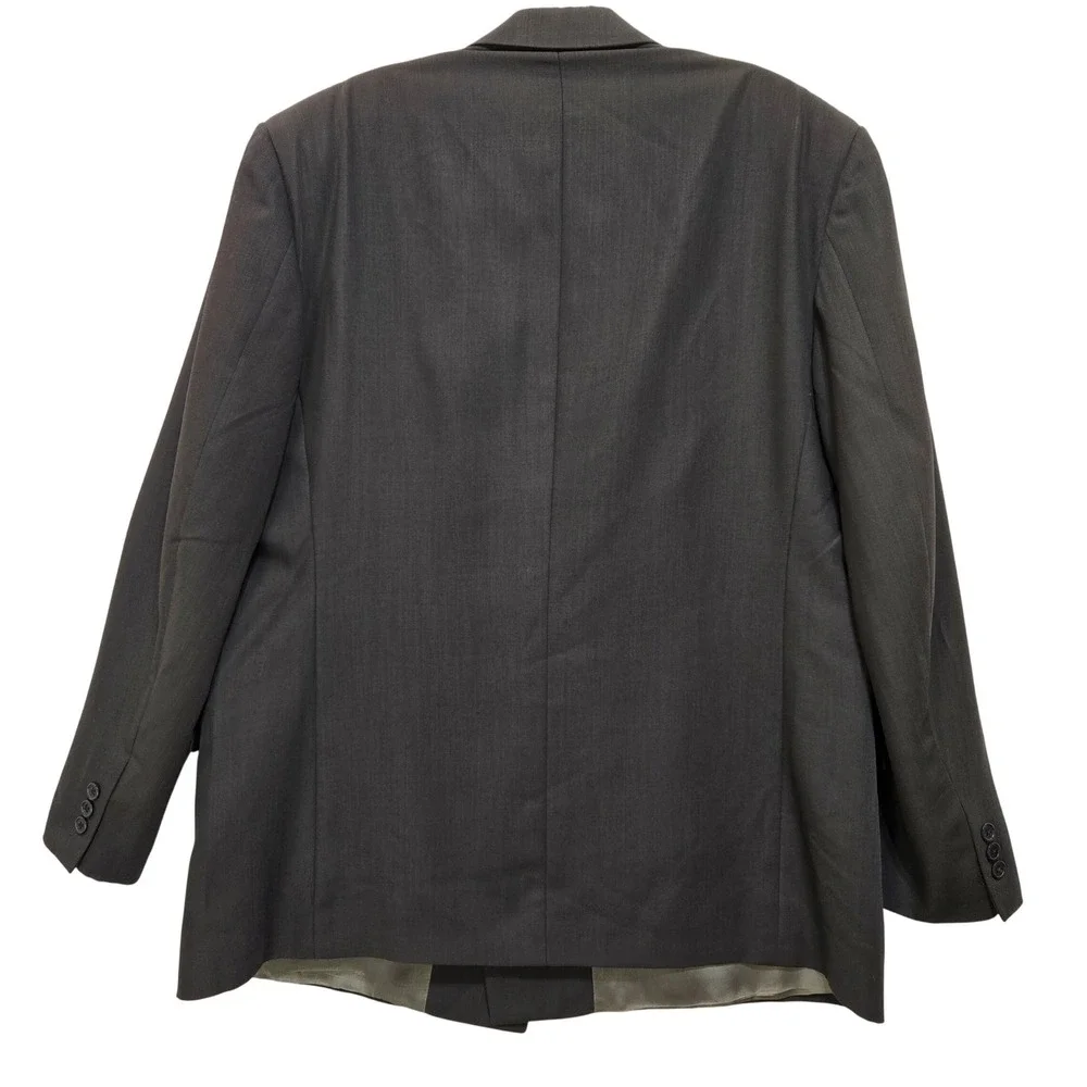 Givenchy Blazer Men's 42 R Large Charcoal Grey Double Breasted Classic Vintage